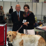 Almonte, Nikol Fee a rozhodčí Dr.Peper na Mezinárodní výstavě psů v Lipsku