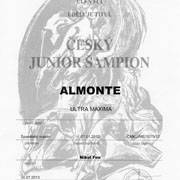 Almonte Fee má titul Český junior šampion
